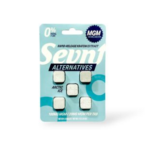 Sevn Alternatives MGM Rapid-Release Kratom Extract Tablet Arctic Ice 20mg Per Tablet