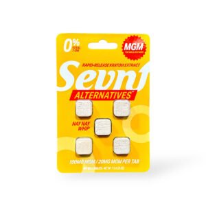 Sevn Alternatives MGM Rapid-Release Kratom Extract Tablet Nay Nay Whip 20mg Per Tablet